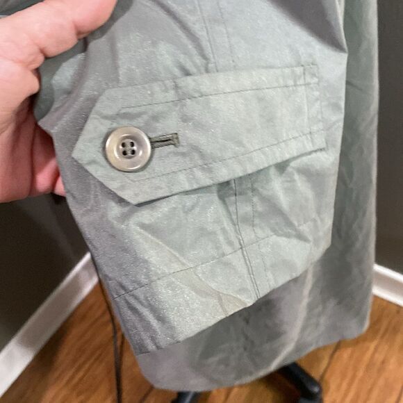 Vintage London Fog Light Spruce Green Trench Coat Removable Wool Liner - Picture 6 of 16